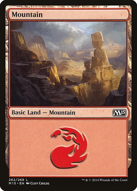 Mountain, Magic card M15 262 — Magic 2015 set