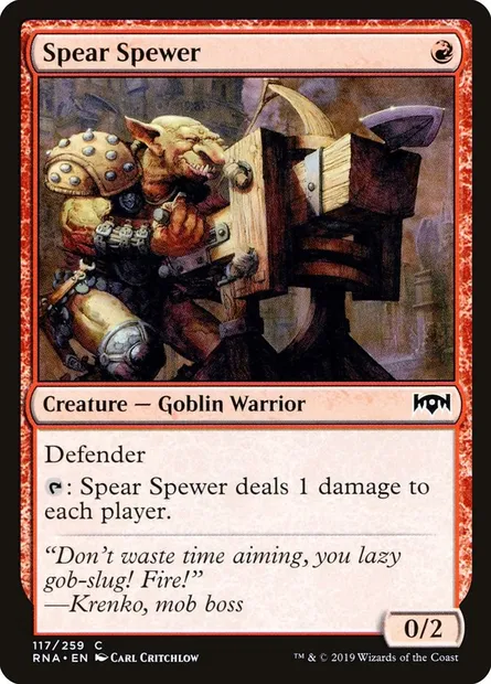 Spear Spewer, Magic card RNA 117 — Ravnica Allegiance set