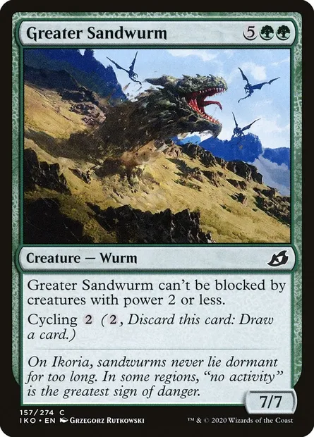 Greater Sandwurm, Magic card IKO 157 — Ikoria: Lair of Behemoths set