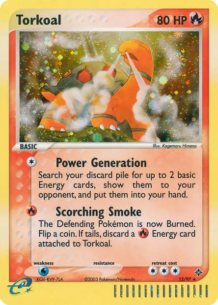 Torkoal, Pokémon card DR 12 — Dragon set