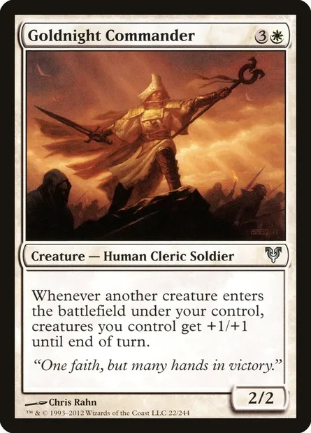 Goldnight Commander, Magic card AVR 22 — Avacyn Restored set