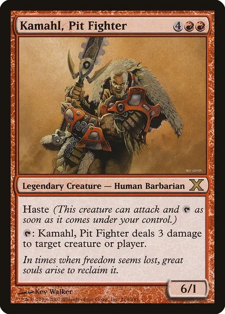 Kamahl, Pit Fighter, Magic card 10E 214 — Tenth Edition set