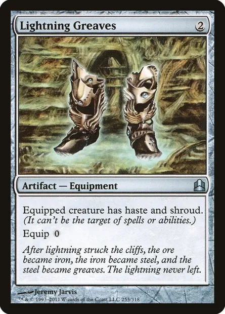 Lightning Greaves, Magic card CMD 253 — Commander 2011 set