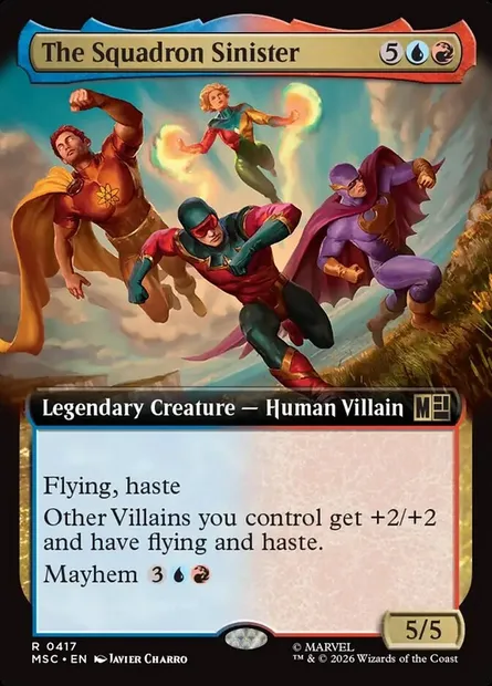 The Squadron Sinister, Magic card MSC 417 — Marvel Super Heroes Commander set