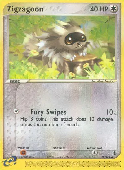 Zigzagoon, Pokémon card RS 79 — Ruby & Sapphire set