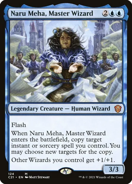Naru Meha, Master Wizard, Magic card C21 124 — Commander 2021 set
