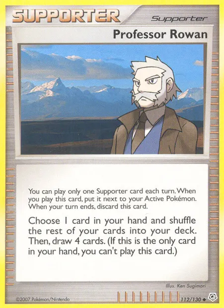 Prof. Sorbier, carte Pokémon DP 112 — extension Diamant & Perle