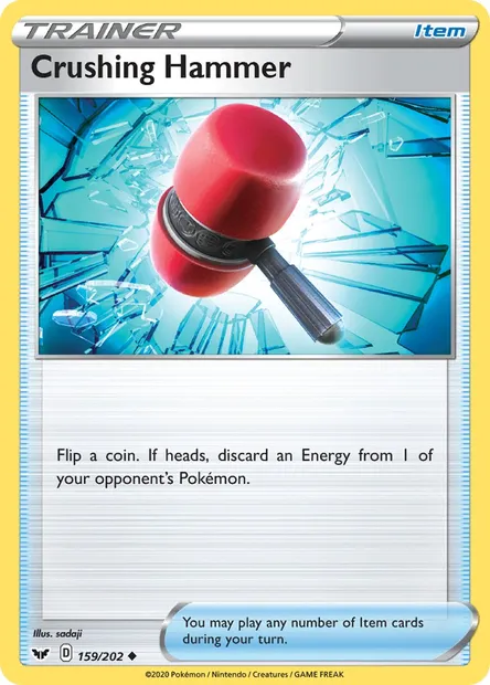 Crushing Hammer, Pokémon card SSH 159 — Sword & Shield set