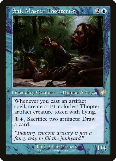 Sai, Master Thopterist, Magic card BRC 93 — The Brothers' War Commander set