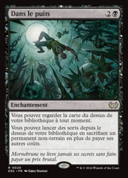 Dans le puits, carte Magic DSC 20 — extension Duskmourn: House of Horror Commander