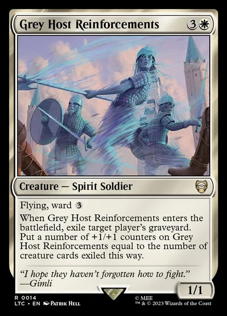 Grey Host Reinforcements, Magic card LTC 14 — Tales of Middle-earth Commander set