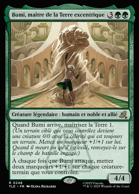 Bumi, maître de la Terre excentrique, carte Magic TLE 248 — extension Avatar: The Last Airbender Eternal