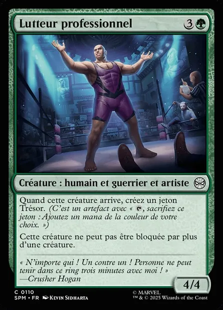 Lutteur professionnel, carte Magic SPM 110 — extension Marvel's Spider-Man