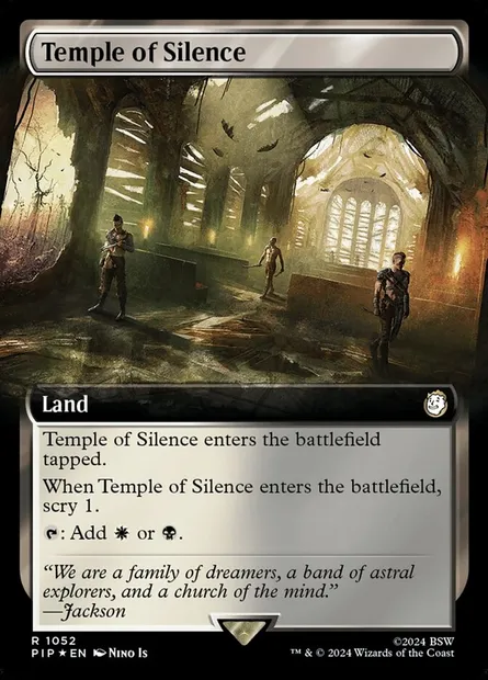 Temple du silence, carte Magic PIP 1052 — extension Fallout
