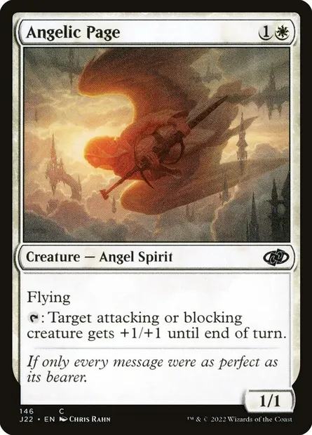 Angelic Page, Magic card J22 146 — Jumpstart 2022 set