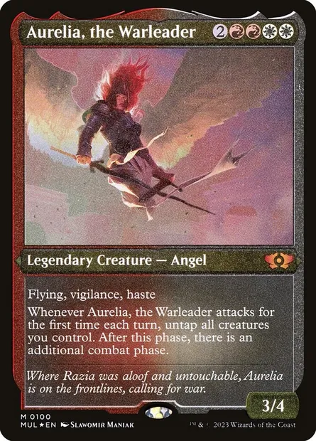Aurelia, the Warleader, Magic card MUL 100 — Multiverse Legends set