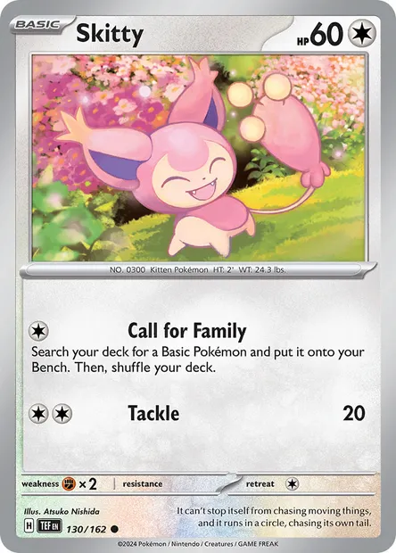 Skitty, Pokémon card TEF 130 — Temporal Forces set