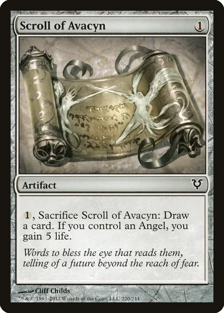 Scroll of Avacyn, Magic card AVR 220 — Avacyn Restored set