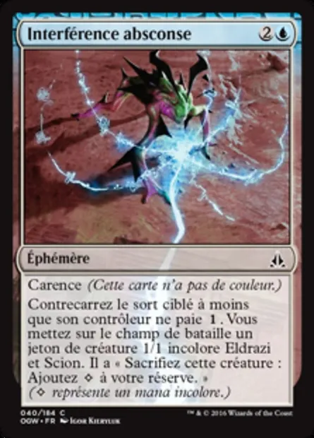 Interférence absconse, carte Magic OGW 40 — extension Le serment des Sentinelles