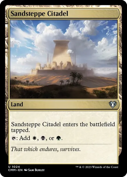 Sandsteppe Citadel, Magic card CMM 1024 — Commander Masters set