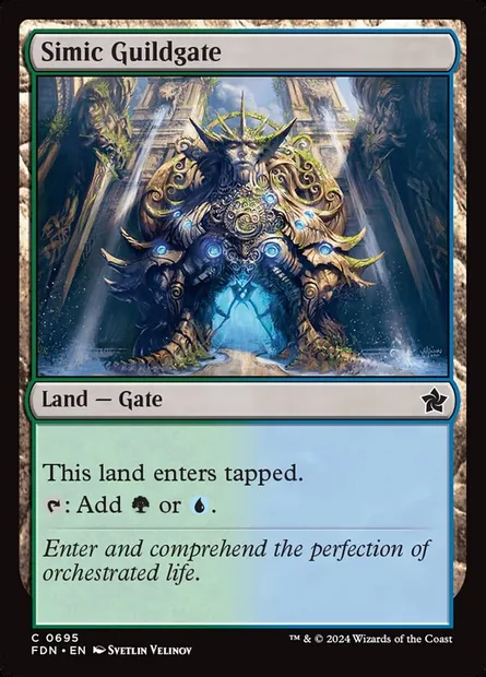 Simic Guildgate, Magic card FDN 695 — Foundations set