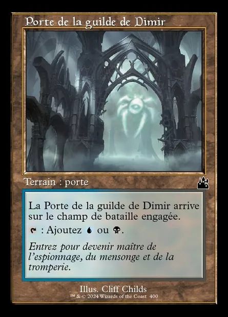 Porte de la guilde de Dimir, carte Magic RVR 400 — extension Ravnica Remastered