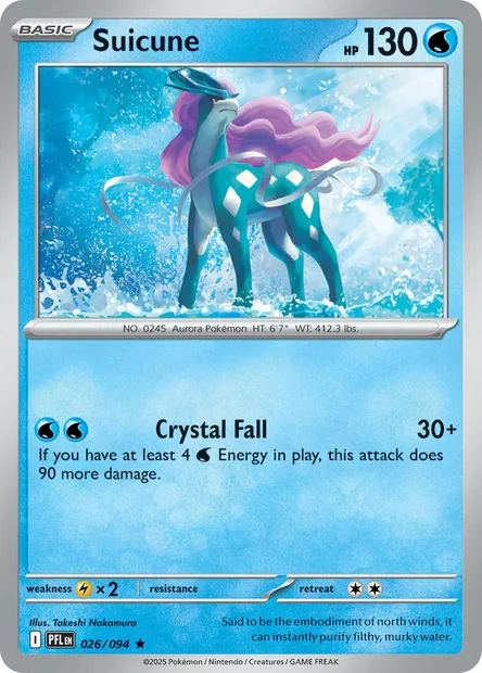Suicune, Pokémon card PFL 026 — Phantasmal Flames set