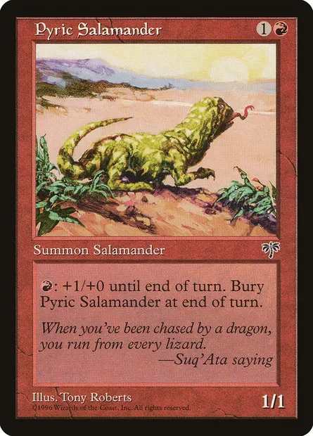 Pyric Salamander, Magic card MIR 187 — Mirage set