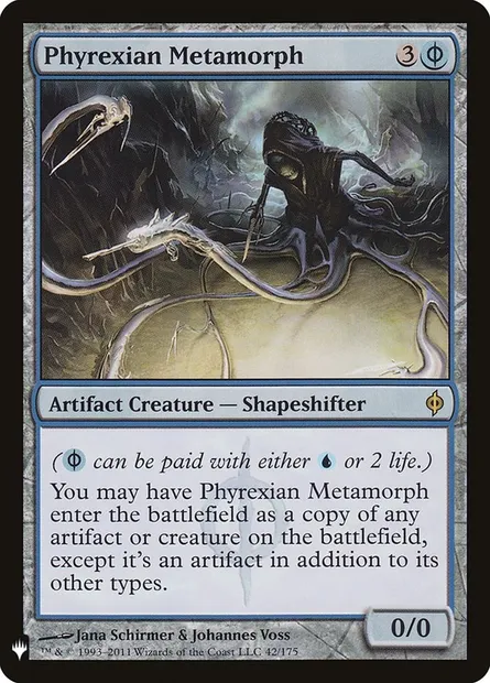 Métamorphe phyrexian, carte Magic PLST NPH-42 — extension The List