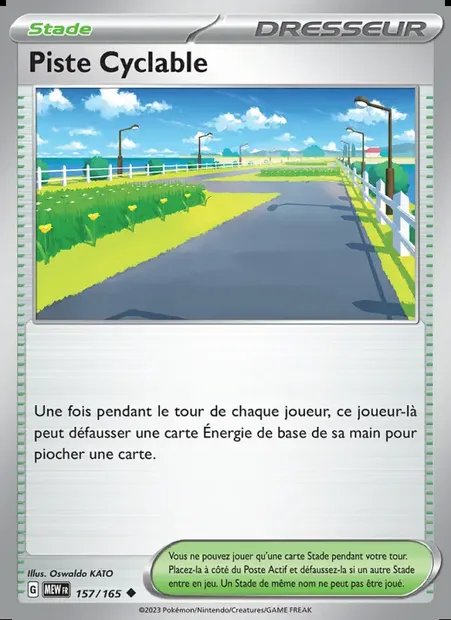 Piste Cyclable, carte Pokémon MEW 157 — extension 151