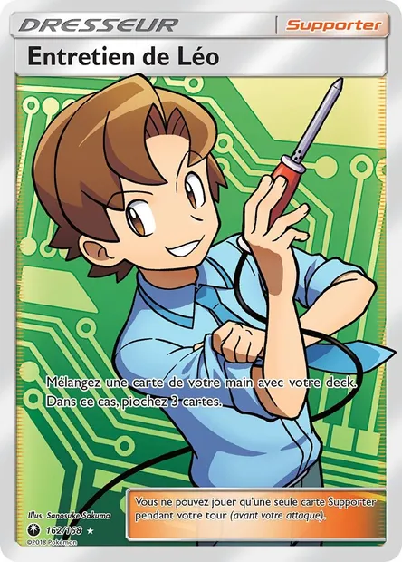 Entretien de Léo, carte Pokémon CES 162 — extension Tempête Céleste