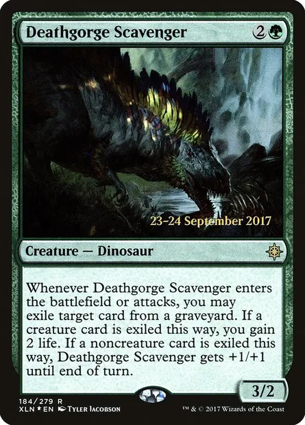 Deathgorge Scavenger, Magic card PXLN 184s — Ixalan Promos set