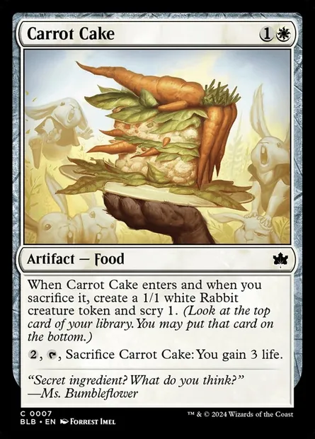 Carrot Cake, Magic card BLB 7 — Bloomburrow set