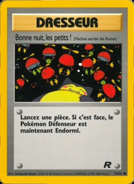 Bonne nuit, les petits !, carte Pokémon TR 79 — extension Team Rocket