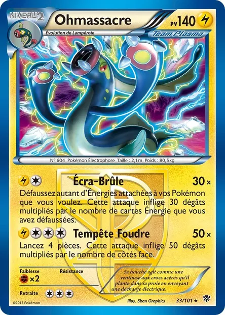 Ohmassacre, carte Pokémon PLB 33 — extension Explosion Plasma