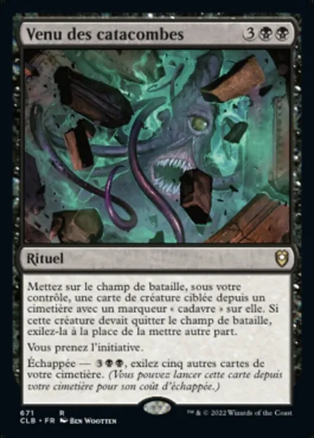 Venu des catacombes, carte Magic CLB 671 — extension Commander Légendes : la bataille de la Porte de Baldur