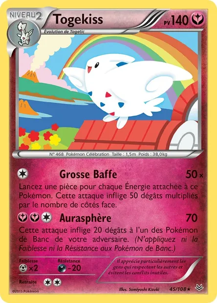 Togekiss, carte Pokémon ROS 45 — extension Ciel Rugissant