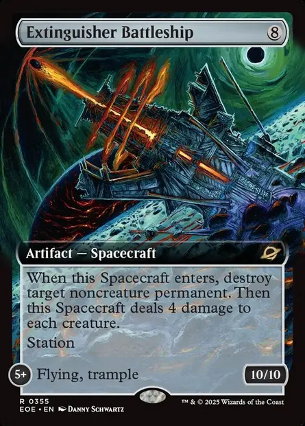 Extinguisher Battleship, Magic card EOE 355 — Edge of Eternities set