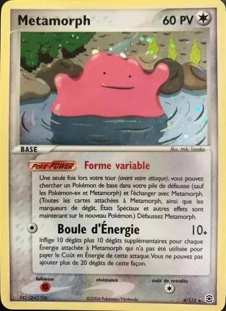 Métamorph, carte Pokémon RG 4 — extension EX Rouge Feu & Vert Feuille
