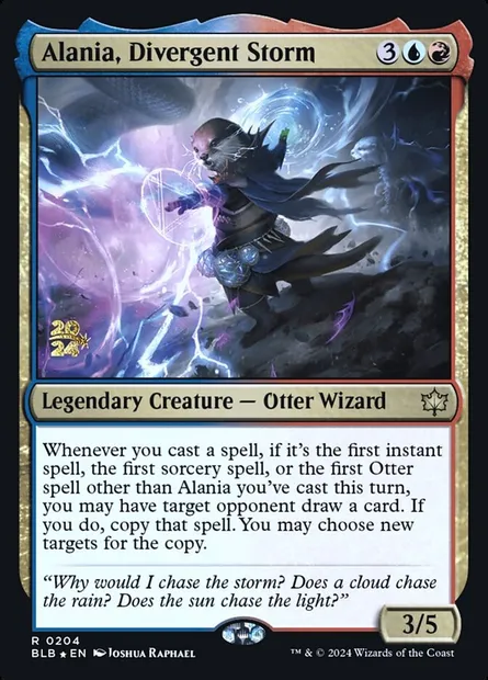 Alania, Divergent Storm, Magic card PBLB 204s — Bloomburrow Promos set