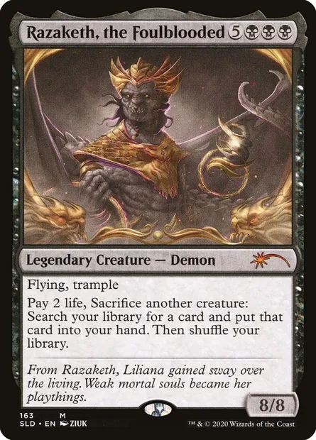 Razaketh, the Foulblooded, Magic card SLD 163 — Secret Lair Drop set