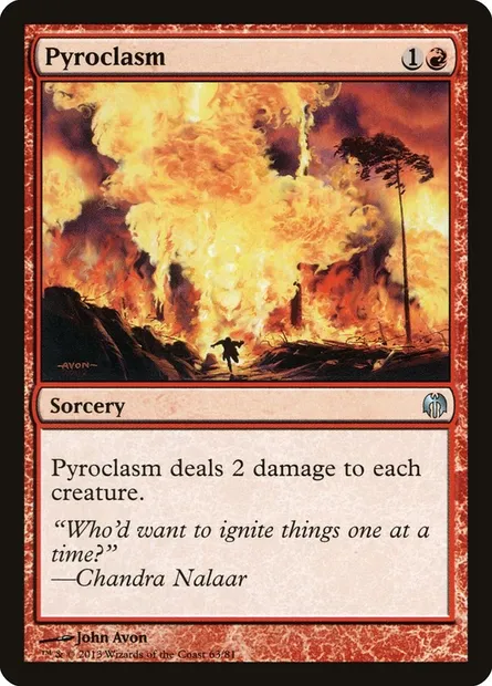 Pyroclasm, Magic card DDL 63 — Duel Decks: Heroes vs. Monsters set