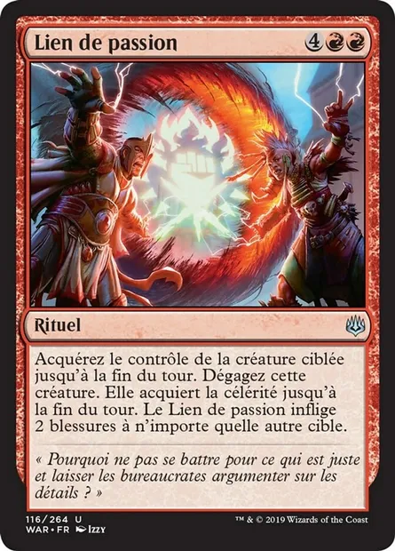Lien de passion, carte Magic WAR 116 — extension La guerre des Planeswalkers