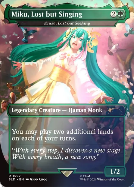 Azusa, Lost but Seeking, Magic card SLD 1597★ — Secret Lair Drop set