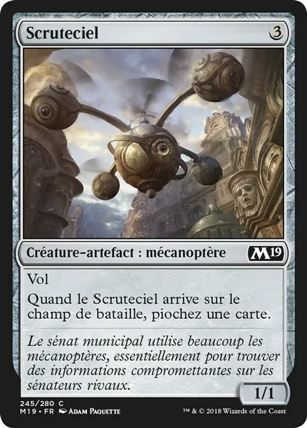 Scruteciel, carte Magic M19 245 — extension Core Set 2019