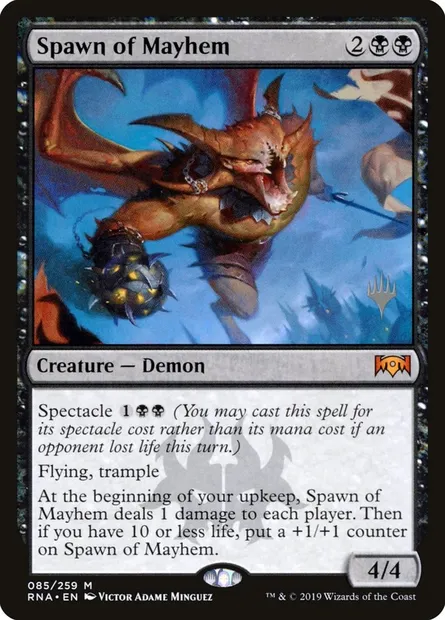 Spawn of Mayhem, Magic card PRNA 85p — Ravnica Allegiance Promos set