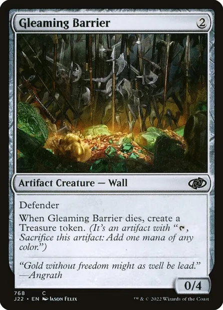 Gleaming Barrier, Magic card J22 768 — Jumpstart 2022 set