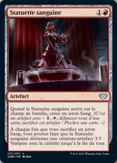 Statuette sanguine, carte Magic VOW 177 — extension Innistrad : noce écarlate