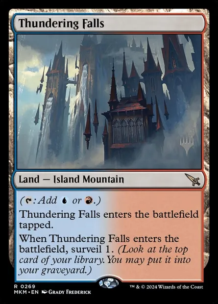 Thundering Falls, Magic card PMKM 269p — Murders at Karlov Manor Promos set