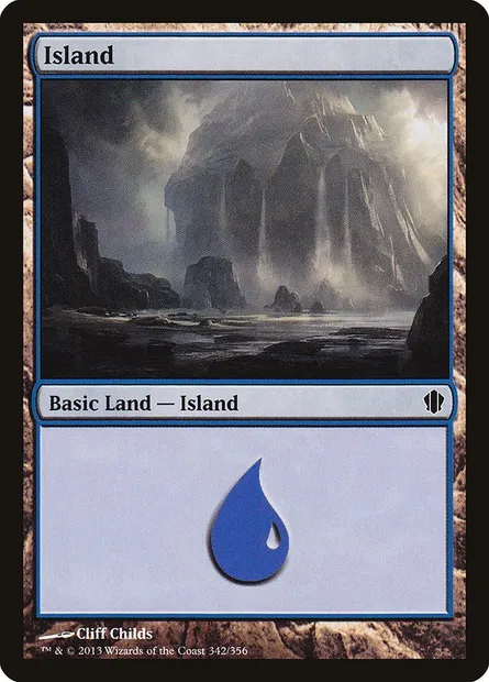Island, Magic card C13 342 — Commander 2013 set
